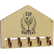 'Sip Happens' Wall Mounted Key