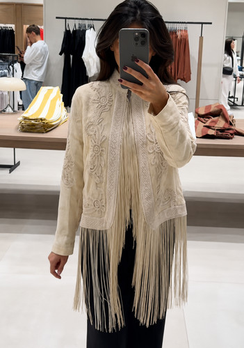 Zara ecru beige cotton viscose - zara,