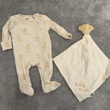 M&S Lion King Zip Up Baby Grow