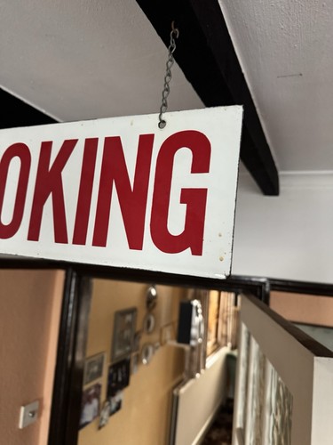 Vintage smoking sign - vintage, no
