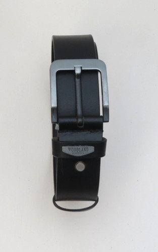 Woodland leather black belt - black,