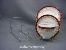 Chrome Finish Cup, Saucer & Plate / Trio Display Stand