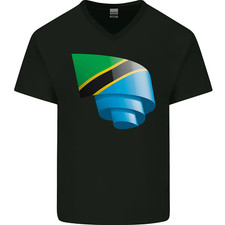 Curled Tanzania Flag Tanzanian