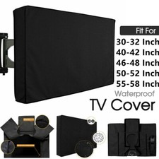 Dustproof Waterproof TV Cover Outdoor Patio Flat Television Protector 30"-58" UK