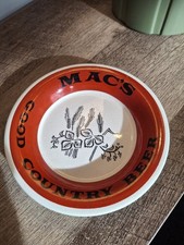 Vintage MACS GOOD COUNTRY BEER  Ceramic Ashtray McMullens Hertford c1950s,60s