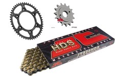 Fits Honda XR400 XR 400 R 1996-2004 GOLD HDS Race Chain and Sprocket Set Kit