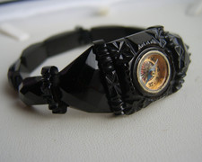 Victorian Whitby Jet Carved &