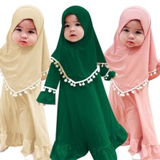 2PCS Kid Baby Girls Khimar