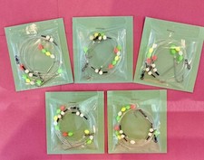 ** Sea Fishing Rigs 5 X 2 Hook Flapper Bass/Flat Fish Rigs