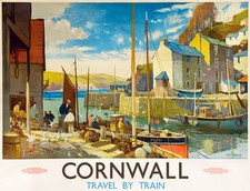 TU83 Vintage Cornwall British Railways Travel Tourism Poster Re-Print A4