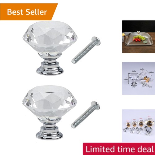 Elegant crystal door knobs - crystal, 2