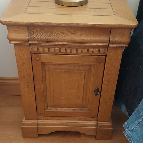 Solid oak bedside cabinets - solid,