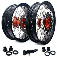 17" Supermoto Spoked Wheels