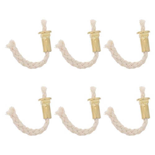 6pcs reusable brass wick - brass,