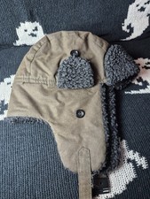 BARBOUR MORAR Olive Green Waxed Cotton Trapper Stalking Hat Size Adult S Tartan