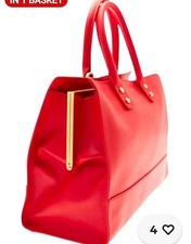 A Beautiful Genuine lulu guinness red Leather bag