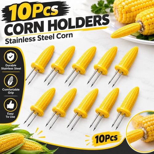 10pcs corn holders stainless - 10pcs,
