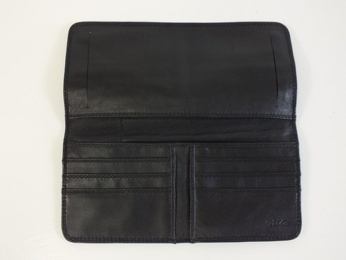 Tula black leather wallet - black,