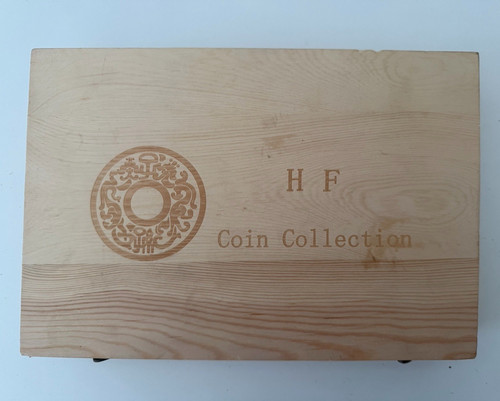 Coin collection wooden - hf,