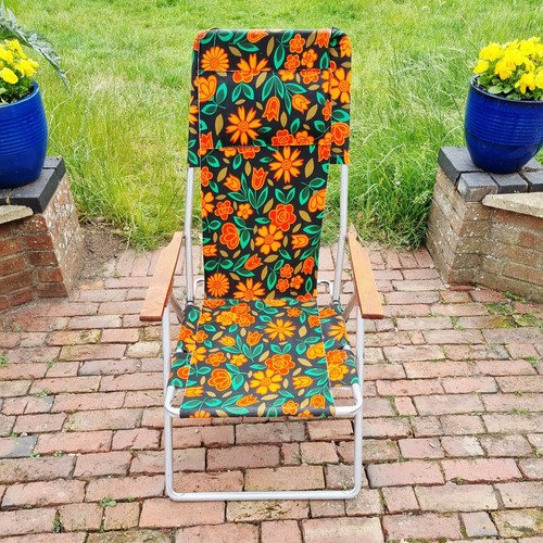 Vintage garden deck chair - vintage,