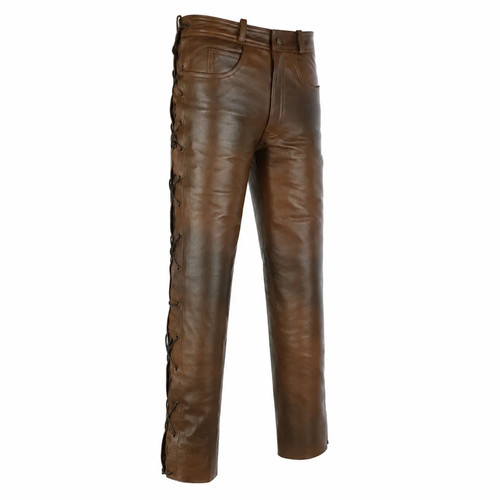 Men brown genuine leather - men's,