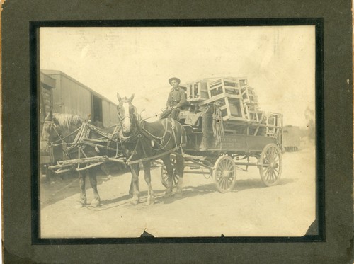 Antique horse drawn delivery - drawn,