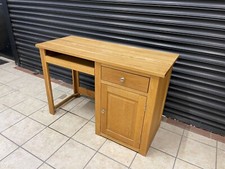 Rustic Solid Oak Small Home Office Desk With Storage - Home Office Furniture