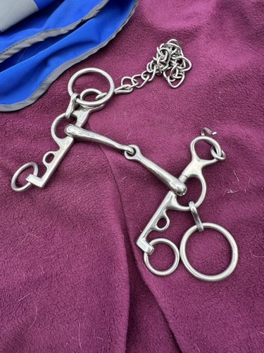 Single joint rugby pelham bit - single,