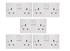 5 x 2 Gang Double Socket 13A
