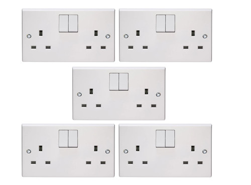 Gang double socket 13a - 2,