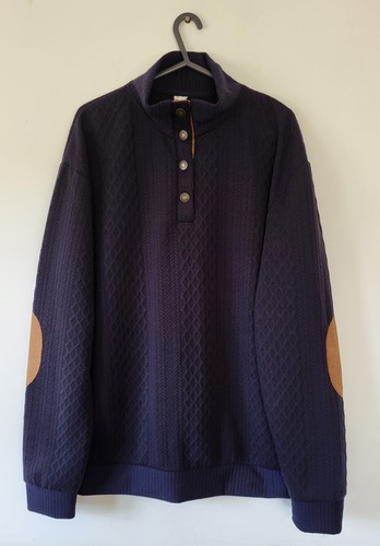 Men navy textured knit - navy,