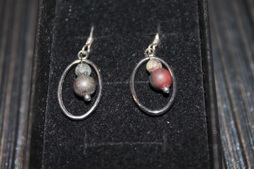 Genuine dinosaur bone earrings