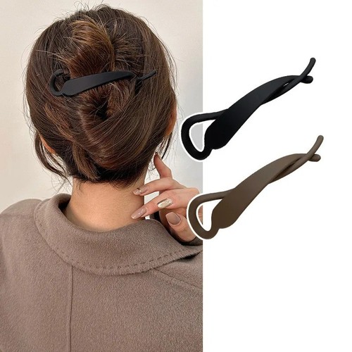 2pcs matte hair clamps - clamps,, black