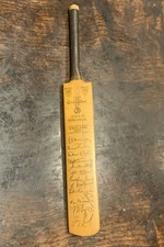 Antique Miniature Cricket Bat Treen Dated 1955 England  Crusader