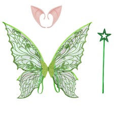 1Set Butterfly Wings Fashion Fairy Stick Party Elf Ears Sturdy 3Pcs Costume Set