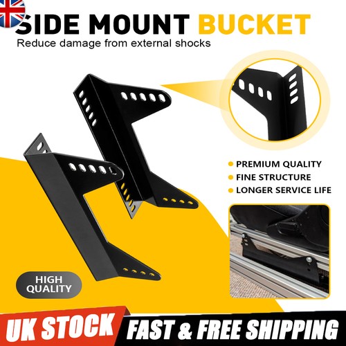 Black bucket seat side mounts - black,
