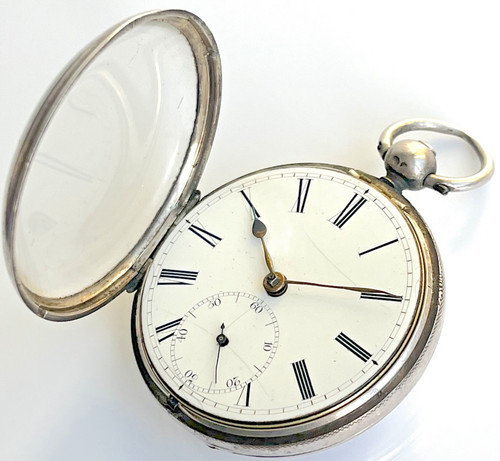 Silver antique fusee pocket - silver,