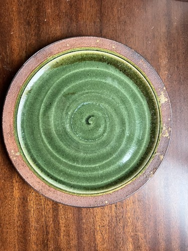 Studio pottery plate 11in - pottery,