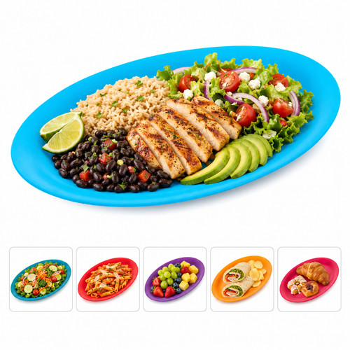 Oval plastic serving - oval, platter