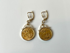 22ct Half Sovereign Earrings