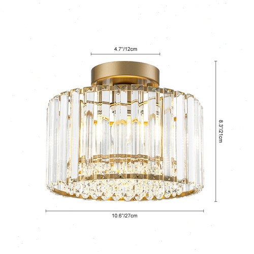 Modern gold crystal round - crystal,