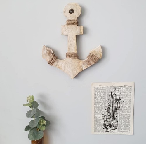 Chunky mango wood anchor - wood,