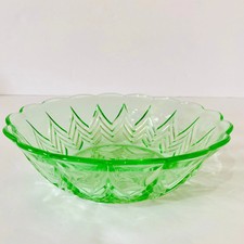 Vintage Art Deco Green Glass