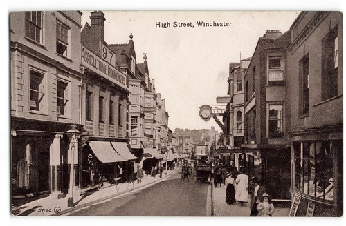1908 postcard high street - postcard,