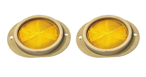 Tan amber reflector pair - reflector,