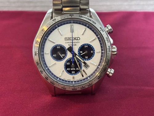 Seiko chronograph solar watch - seiko,