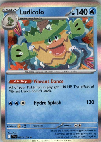 Ludicolo 159 holo rare sv - 37/159,