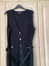 Principles Ladies Knitted Black Long Belted Waistcoat  BNWOT - Size 16 Pd £45.00