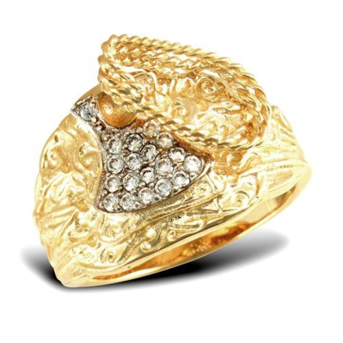 9ct yellow gold - yellow, zirconia