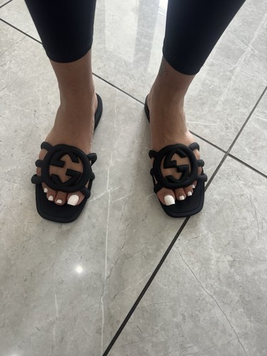 Gucci women rubber slides - rubber,